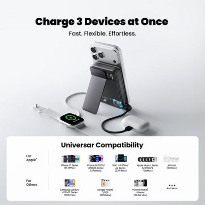 Sharge ICEMAG 3 Power bank Qi2.2 25W Wireless Magnetic Power Bank with Built in Cable