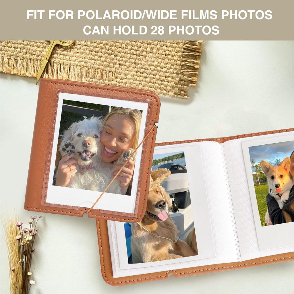 Fujifilm Instax Wide Film 28 + 1 Pocket Photo PU Leather Album for Polaroid i-type 600