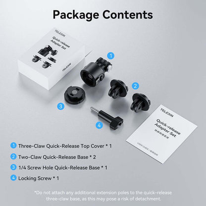 TELESIN Magnetic Quick Release Adapter Set