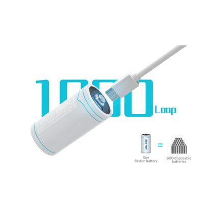 Beston C Size Lithium Rechargable Battery Type C 1.5v (2300mAh) CLC-23 with Cable