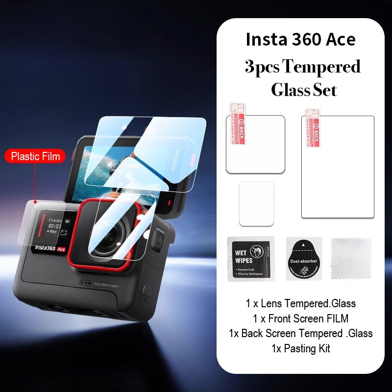 Tempered Glass For Insta360 Ace/ Ace Pro Camera Lens & Screen Protector