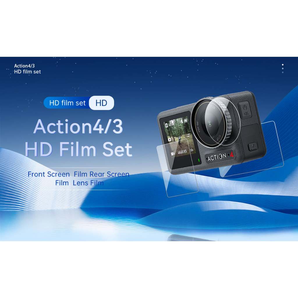 Telesin Lens screen Plastic Film Protector for DJI OSMO Action 4 3