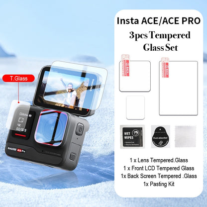 Tempered Glass For Insta360 Ace/ Ace Pro Camera Lens & Screen Protector