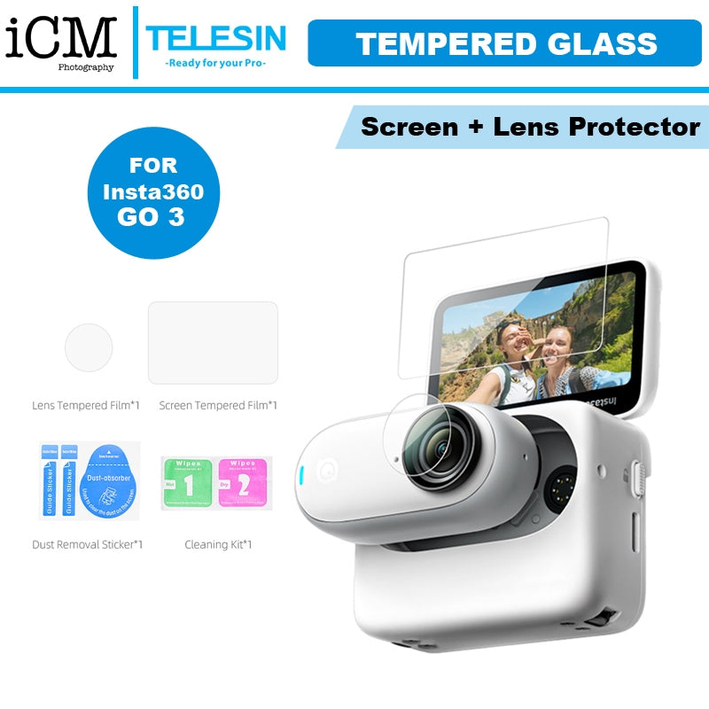 TELESIN Insta360 GO 3 Tempered Glass screen lens protector