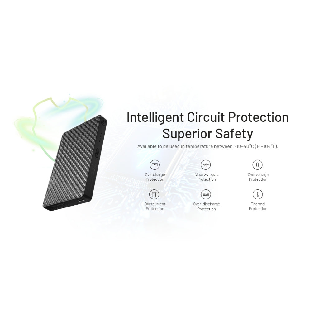 Nitecore Pocket 10000 USB-C Power Bank with Built-In Cable