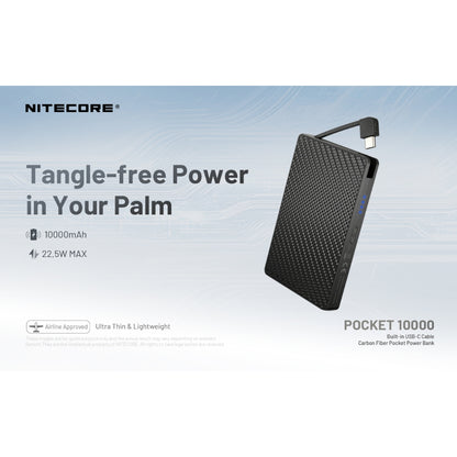 Nitecore Pocket 10000 USB-C Power Bank with Built-In Cable