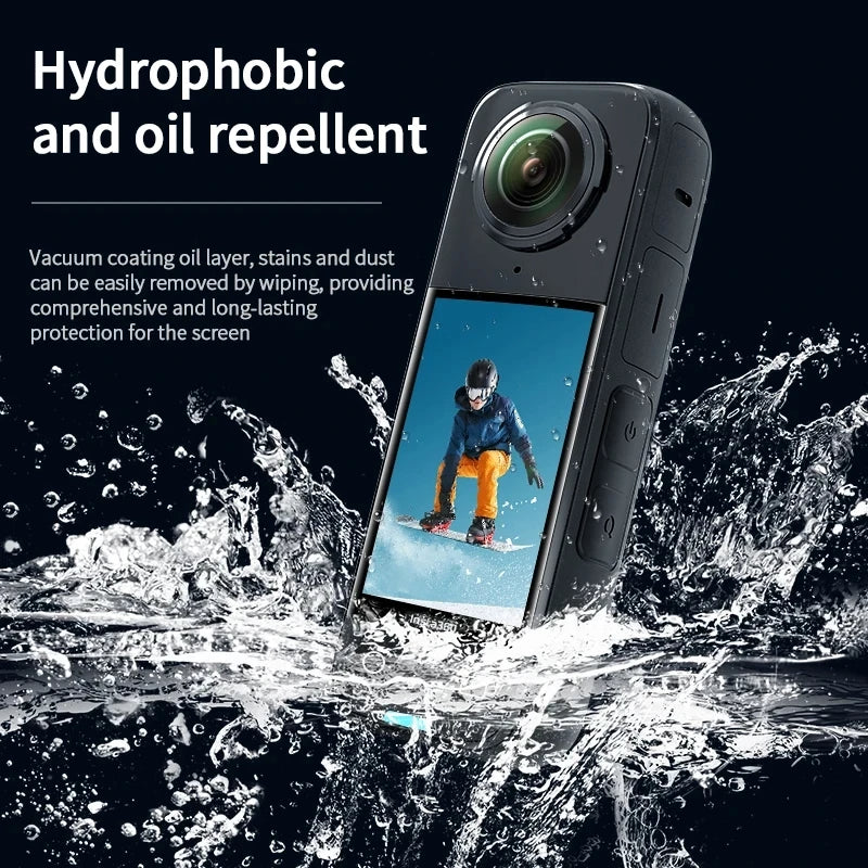 Insta360 X5 X4 Curved Tempered Glass Screen Protector Film