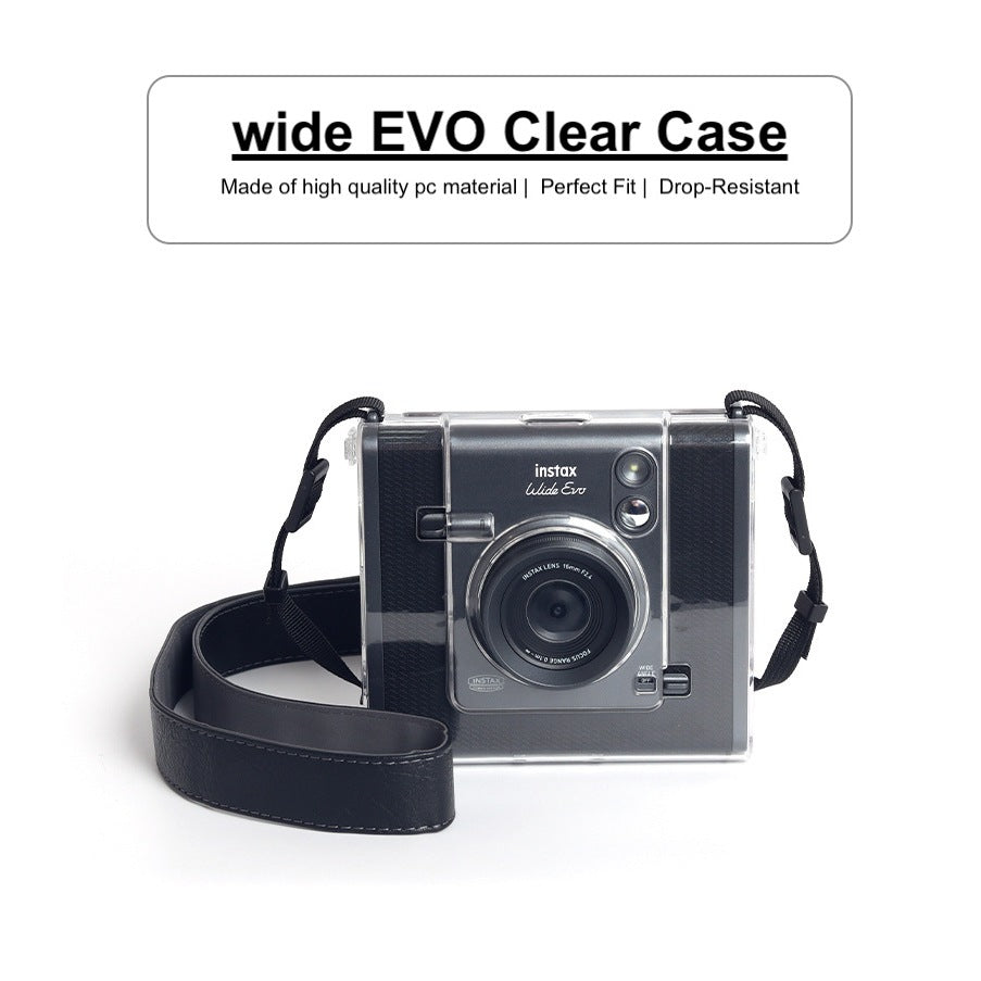 Instax Wide EVO Camera Clear Case Cover with Shoulder Strap