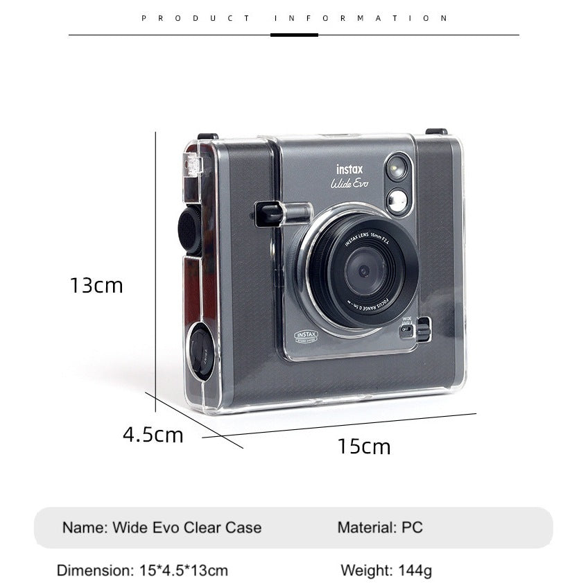 Instax Wide EVO Camera Clear Case Cover with Shoulder Strap