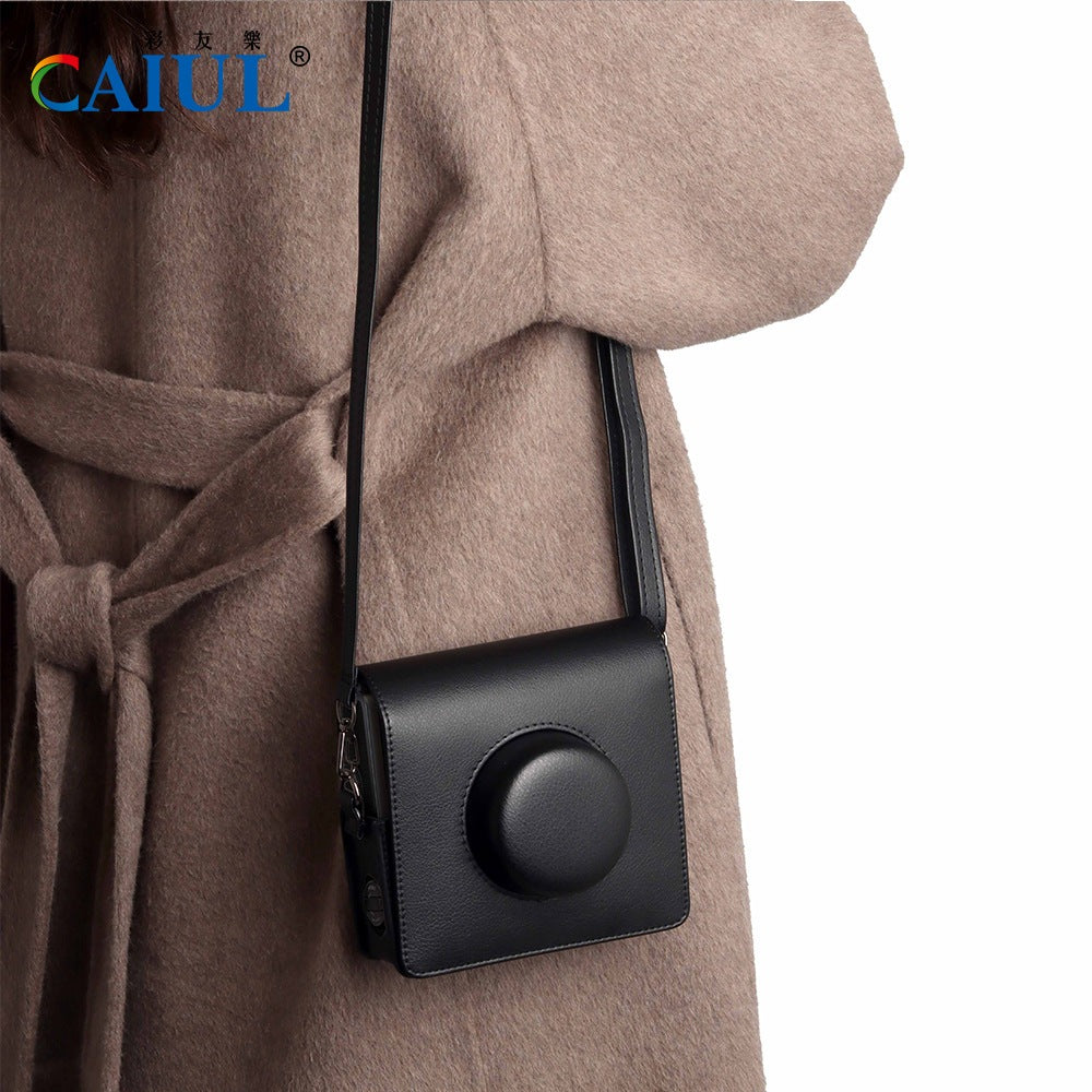 instax WIDE Evo Camera Bag with Shoulder Strap PU Leather Cover Protective Camera Case