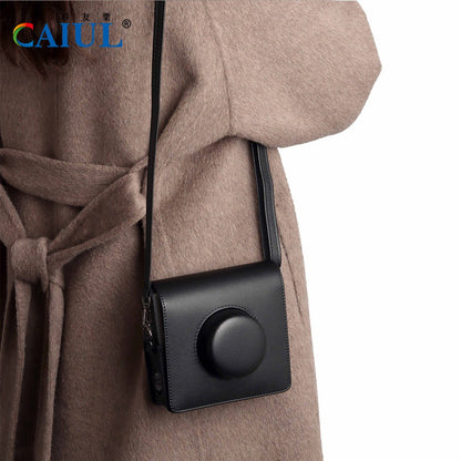 instax WIDE Evo Camera Bag with Shoulder Strap PU Leather Cover Protective Camera Case