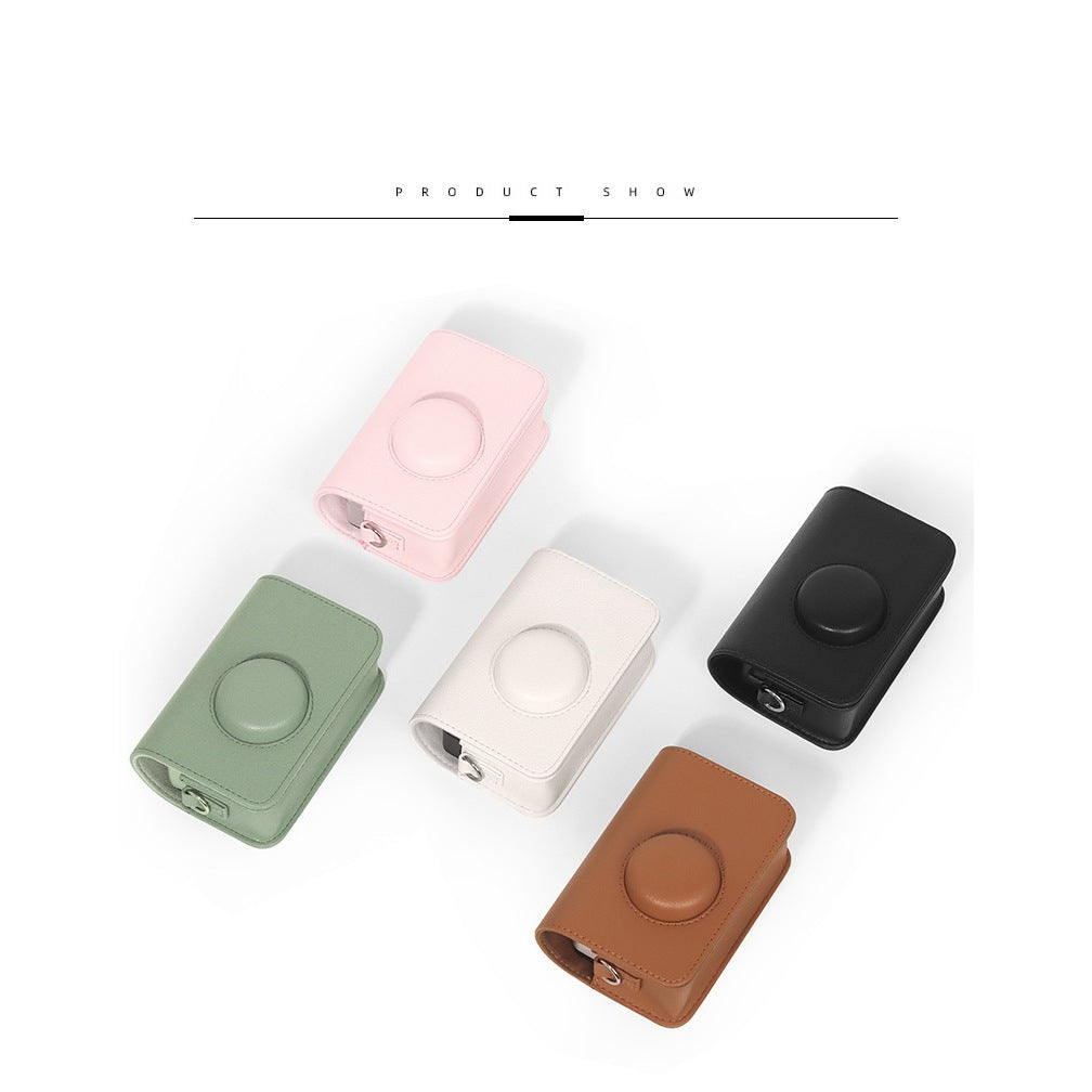 35mm Film Camera PU Leather Case Protector Camera Bag with Shoulder Strap for EKTAR H35 F9 Vibe
