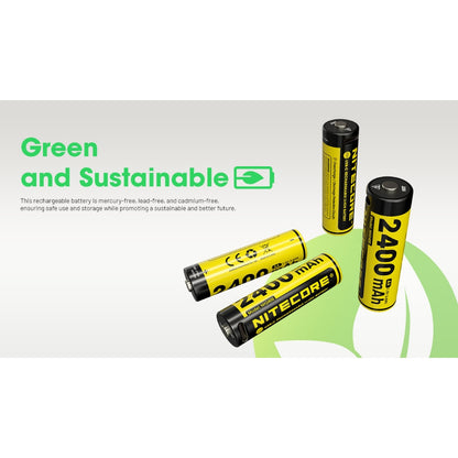 Nitecore NH2400 Rechargeable AA li-ion Battery USB-C 2400mAh
