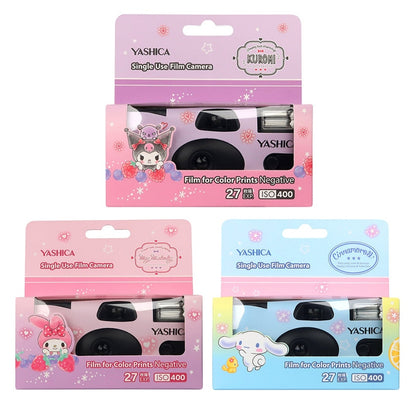 YASHICA Sanrio Disposable 35mm Film Camera Melody Kuromi Cinnamoroll