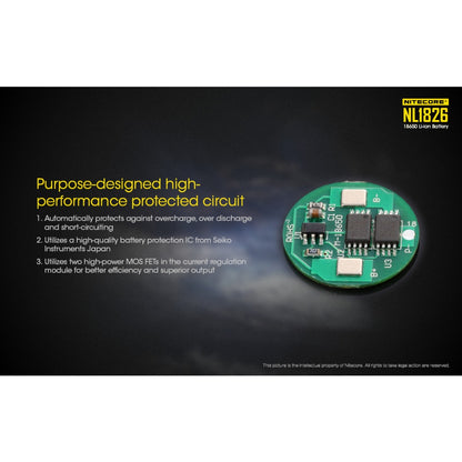 Nitecore NL1826 18650 Li-ion battery 2600mAh