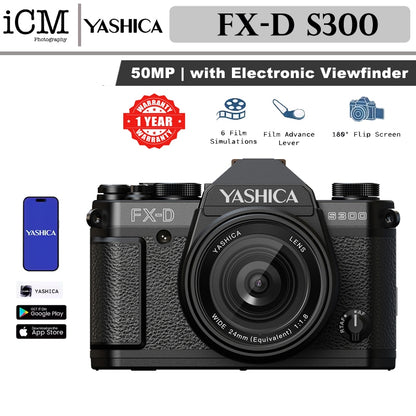 YASHICA FX-D S300 Digital Film Simulation Camera with Electronic View Finder