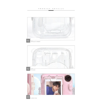 Fujifilm Instax Mini 13 Transparent Clear Case Protective Case with Strap