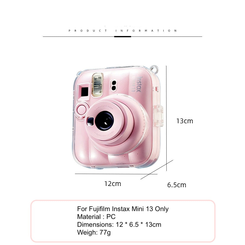 Fujifilm Instax Mini 13 Transparent Clear Case Protective Case with Strap