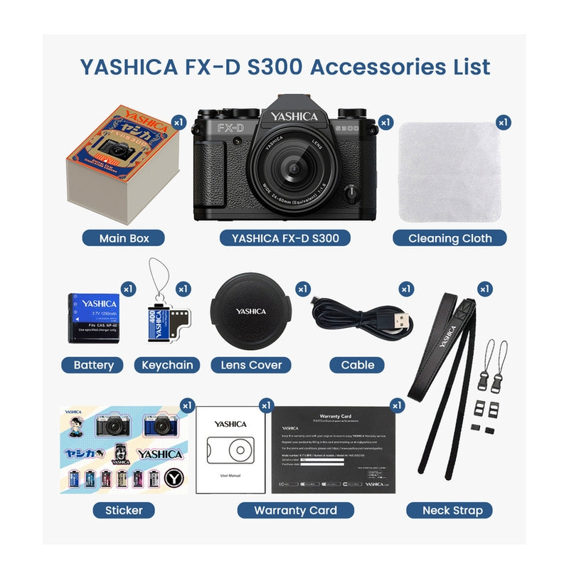 YASHICA FX-D S300 Digital Film Simulation Camera with Electronic View Finder