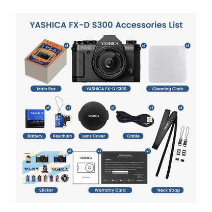 YASHICA FX-D S300 Digital Film Simulation Camera with Electronic View Finder