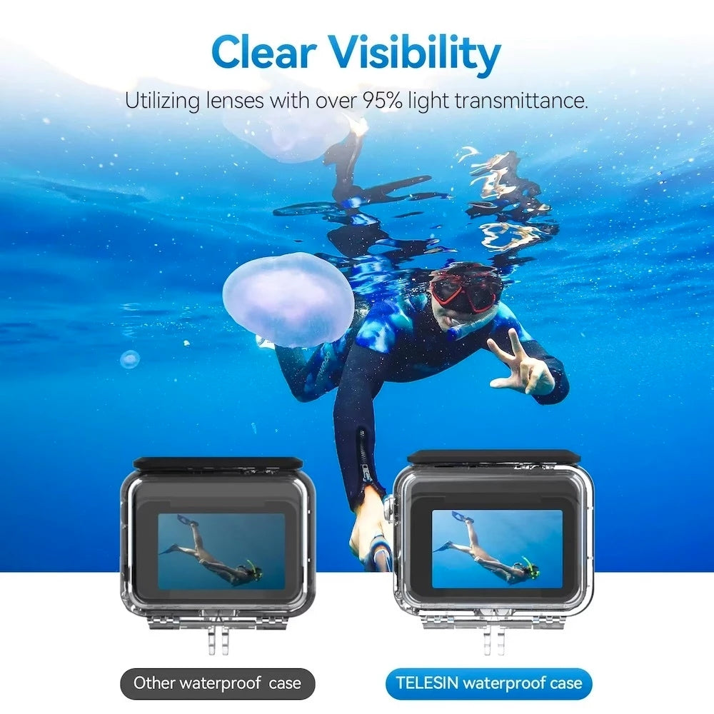 Telesin Insta360 Ace Pro 2 45M Waterproof Housing Underwater Dive Case