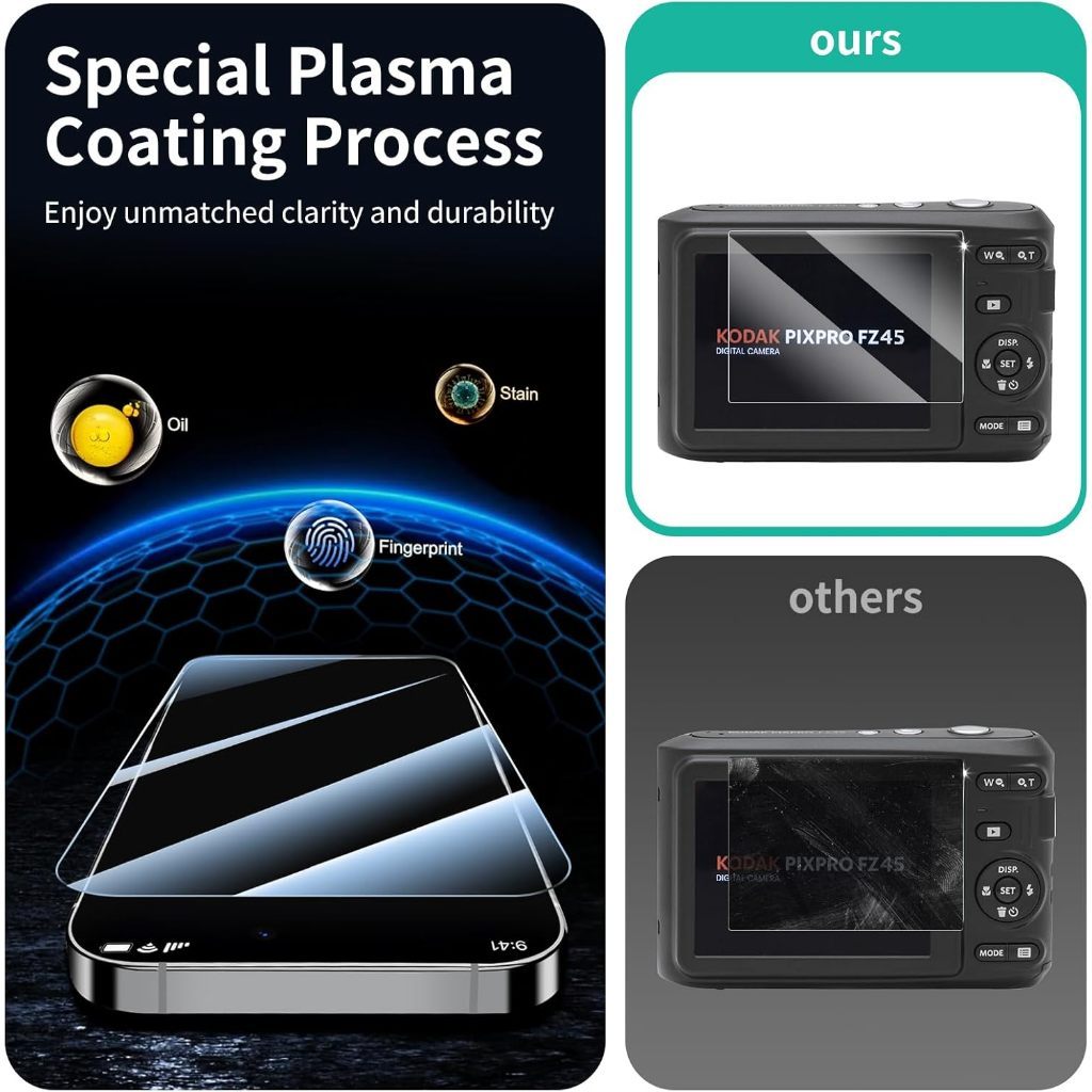 Kodak FZ45 Digital Camera Tempered glass