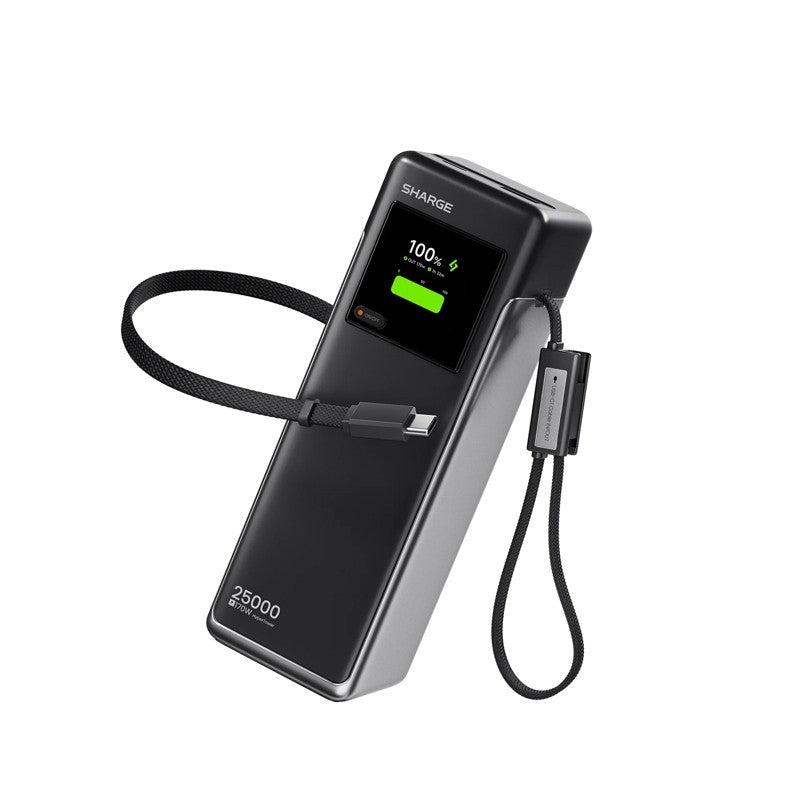 SHARGE HyperTower 170W Laptop Power Bank 25000mAh Built in Cable
