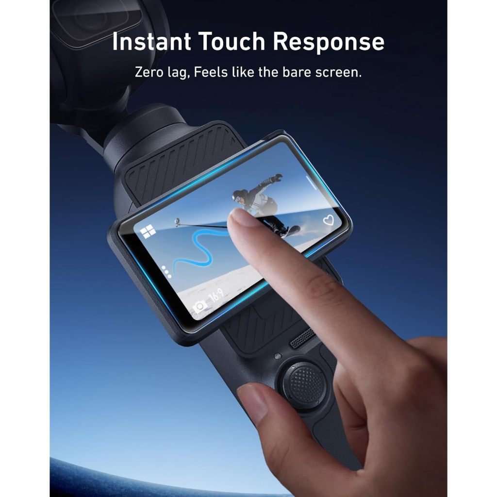 DJI Osmo Pocket 4 3 AR Tempered Glass Auto-Align Frame Screen Protector