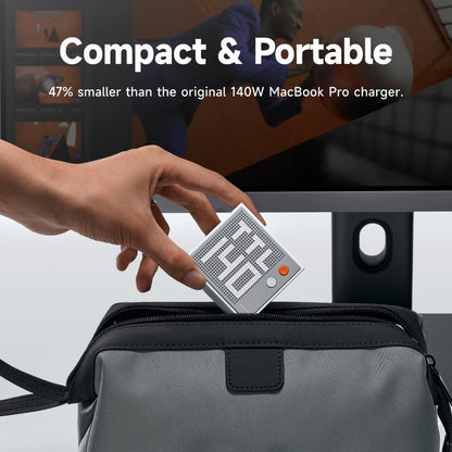 SHARGE Pixel 140 GaN III Charger PD3.1 Fast Charging triple USB-C Port Matrix Display