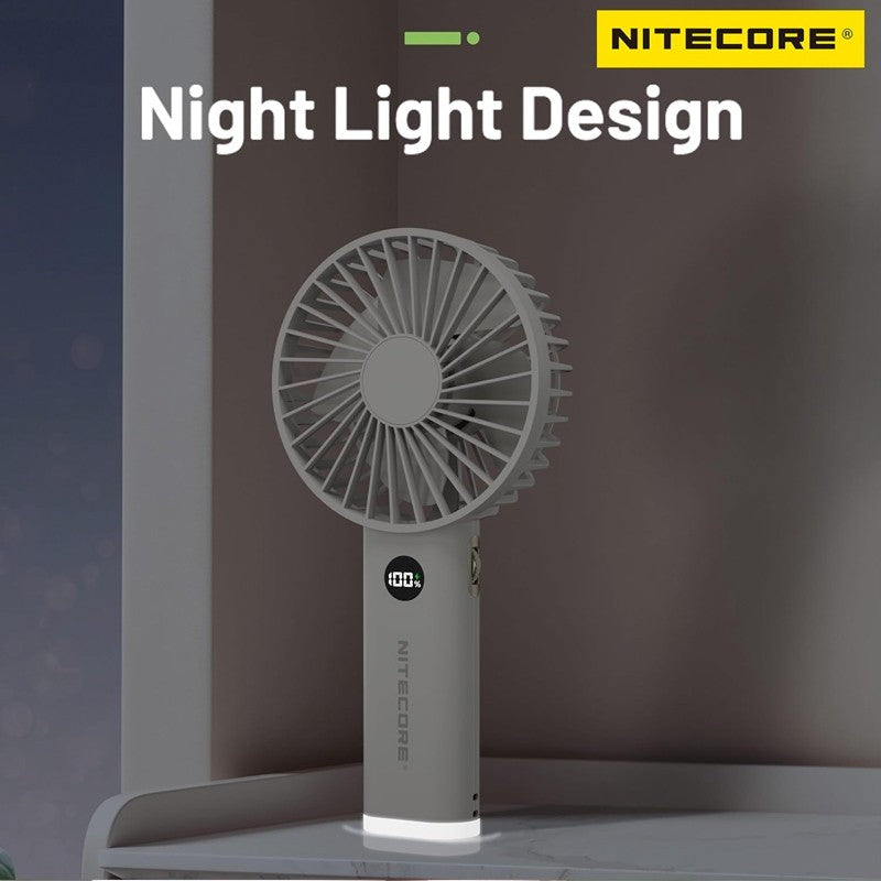 NITECORE NEF03 Portable Handheld Fan LED Night Light LCD Display