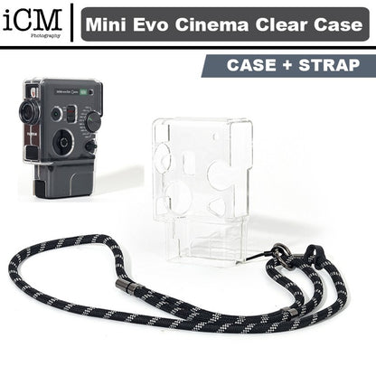 Instax Mini EVO Cinema Transparent Case Protective Camera Case with Strap