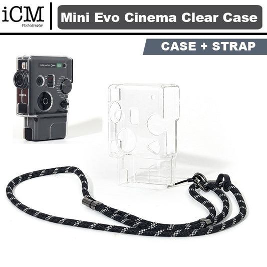 Instax Mini EVO Cinema Transparent Case Protective Camera Case with Strap