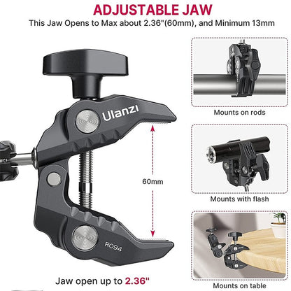 ULANZI R094 Multi-Functional Super Clamp Magic Arm Bicycle Bike Handle Bar Mount