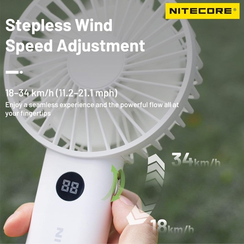 NITECORE NEF03 Portable Handheld Fan LED Night Light LCD Display