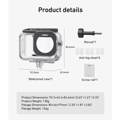 Telesin DJI Osmo Action 6 Underwater 60m Waterproof Case