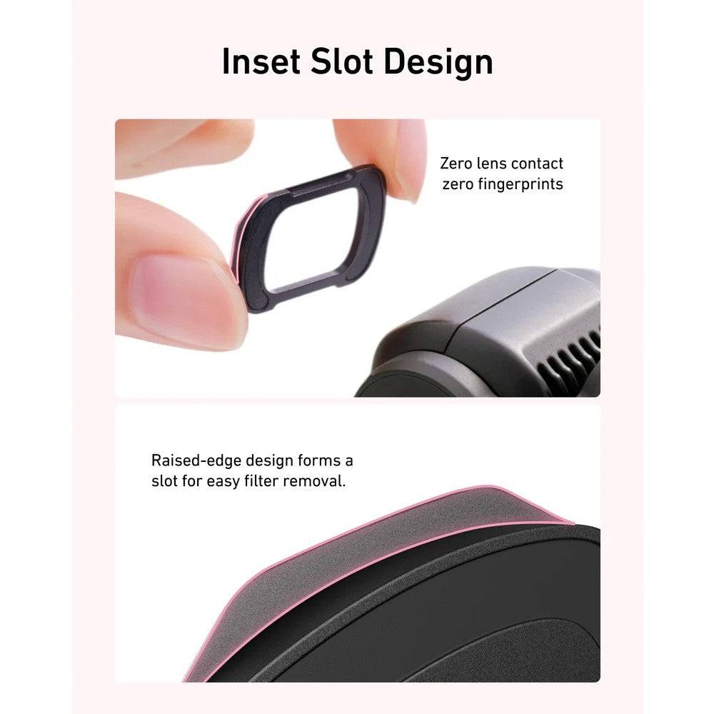 TELESIN DJI OSMO Pocket 4 Pocket 3 Magnetic Filter Kit VND + 1/4 Black Mist + Cool Rose + CPL