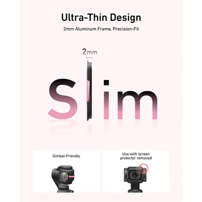 TELESIN DJI OSMO Pocket 4 Pocket 3 Magnetic Filter Kit VND + 1/4 Black Mist + Cool Rose + CPL