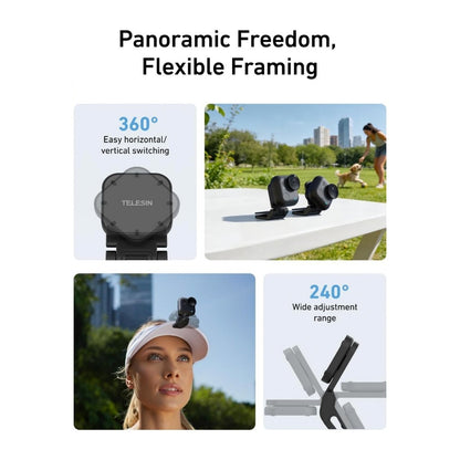 Telesin Insta360 Go ultra Magnetic Cap Clip Mount Pivot Clip