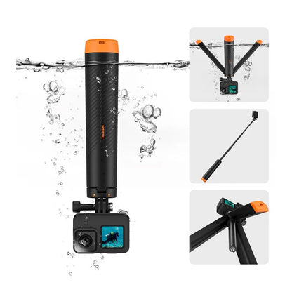 TELESIN Floating Tripod Selfie Stick Floaty bobber For DJI Insta360 GoPro Action Camera