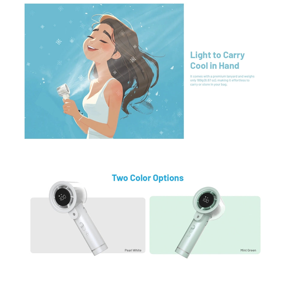NITECORE izzcool 20 Pro Rechargeable Handheld Fan Air Conditioner Mist Cooler