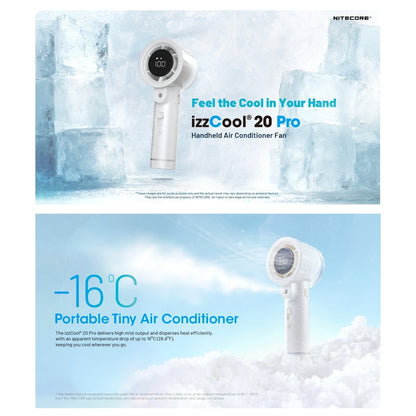 NITECORE izzcool 20 Pro Rechargeable Handheld Fan Air Conditioner Mist Cooler