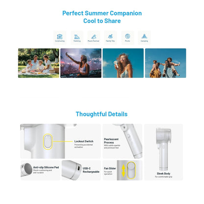 NITECORE izzcool 20 Pro Rechargeable Handheld Fan Air Conditioner Mist Cooler
