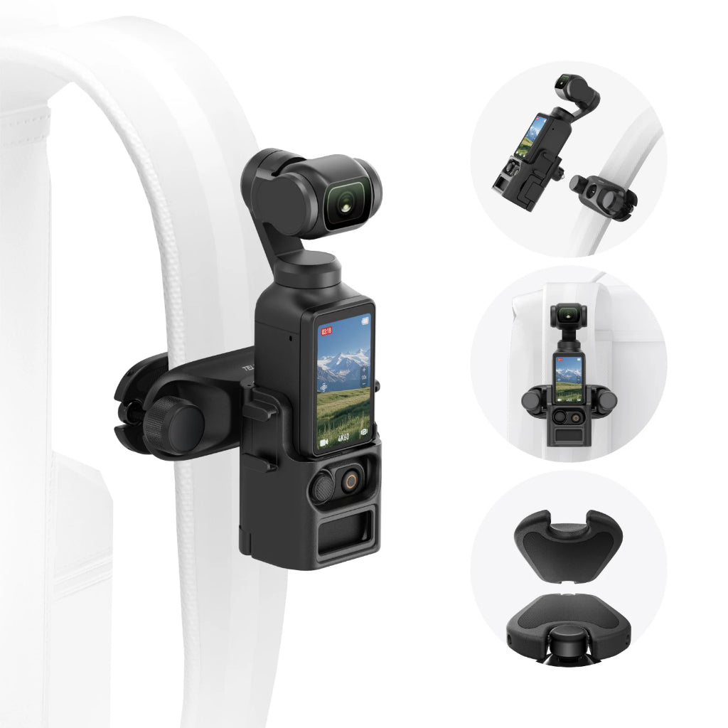 Telesin DJI Osmo Pocket 4 3 Quick-release Backpack Strap Mount