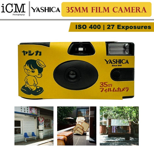 YASHICA 35mm Single Use Film Camera (Yellow YASHICA Boy)