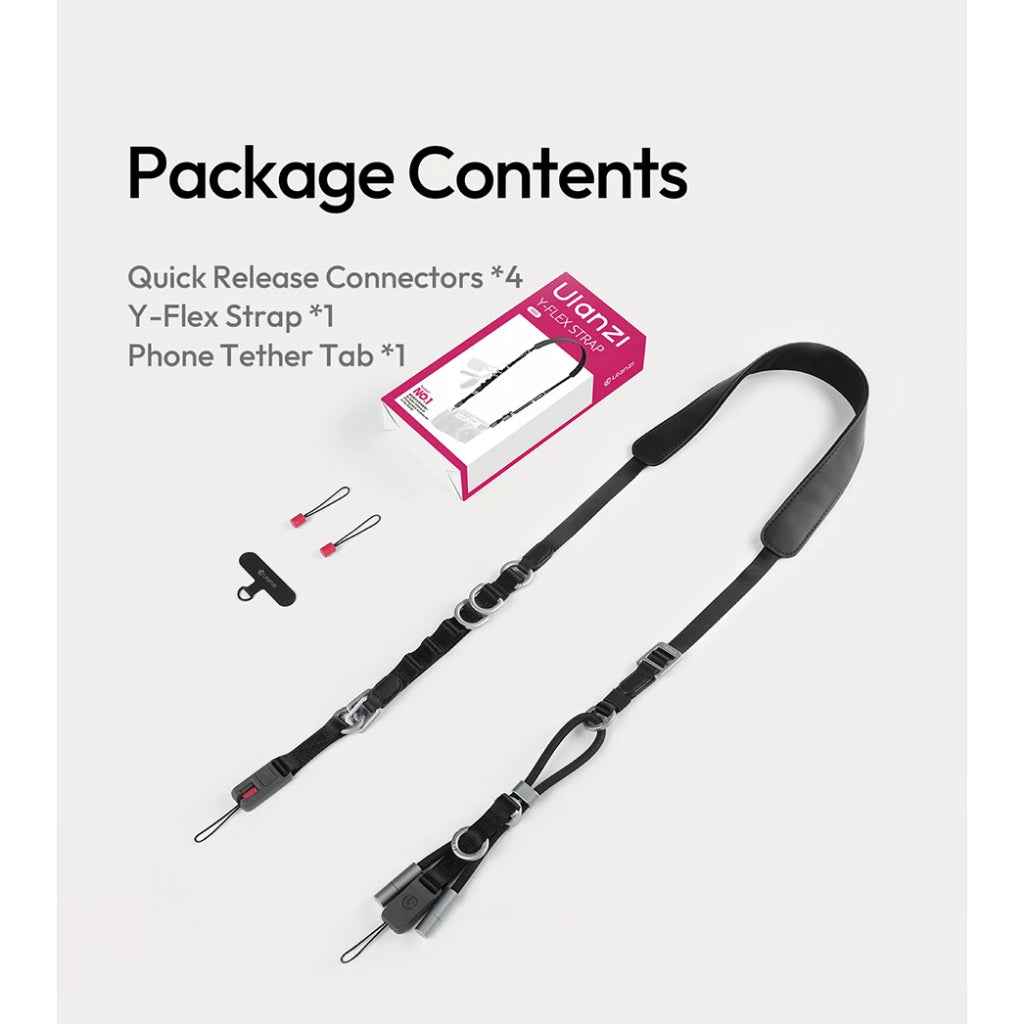 Ulanzi YF01 Y-Flex Strap with Quick Release Buckle 3-in-1 Camera Phone Strap with Charging Cable