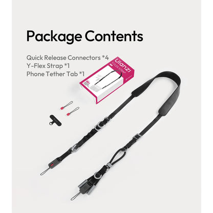 Ulanzi YF01 Y-Flex Strap with Quick Release Buckle 3-in-1 Camera Phone Strap with Charging Cable