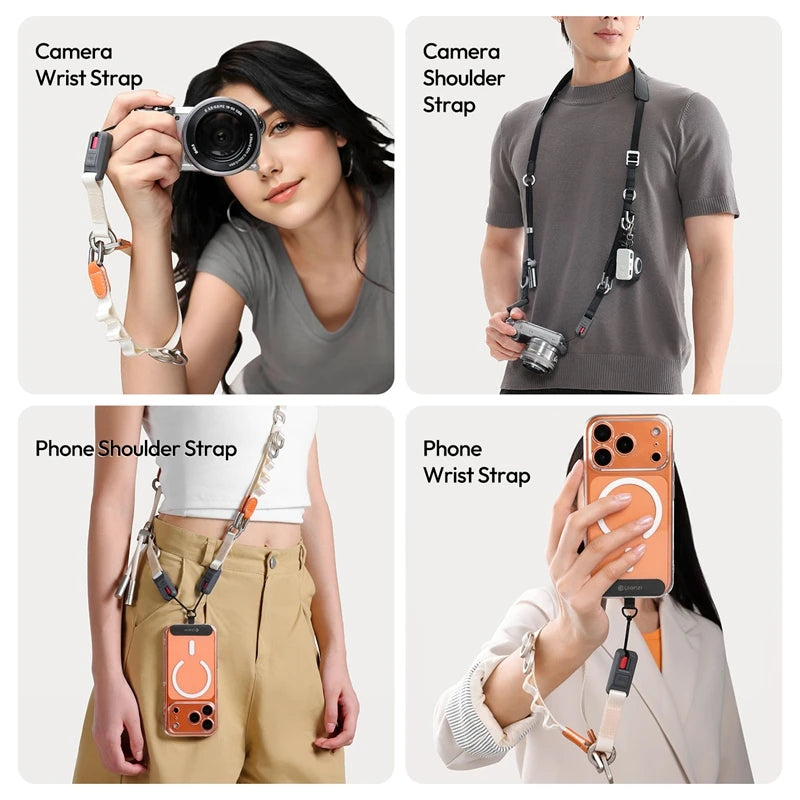 Ulanzi YF01 Y-Flex Strap with Quick Release Buckle 3-in-1 Camera Phone Strap with Charging Cable