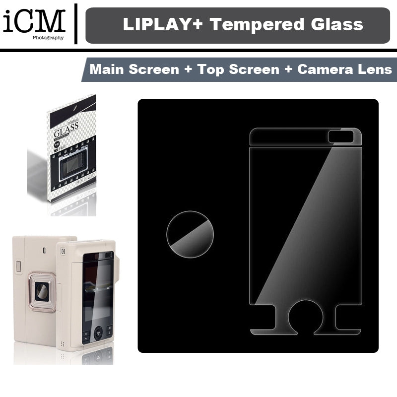 Fujifilm Liplay+ Tempered Glass Screen Protector Main Screen Top Screen Camera Lens