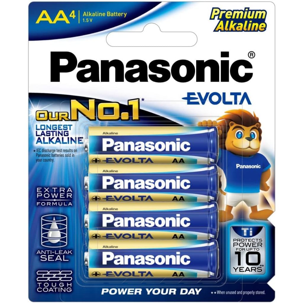 Panasonic Evolta 4pcs AA Premium Alkaline Battery LR6EG/4B